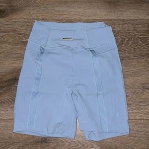 Light blue Whitney Simmons collection Gym shark biker shorts